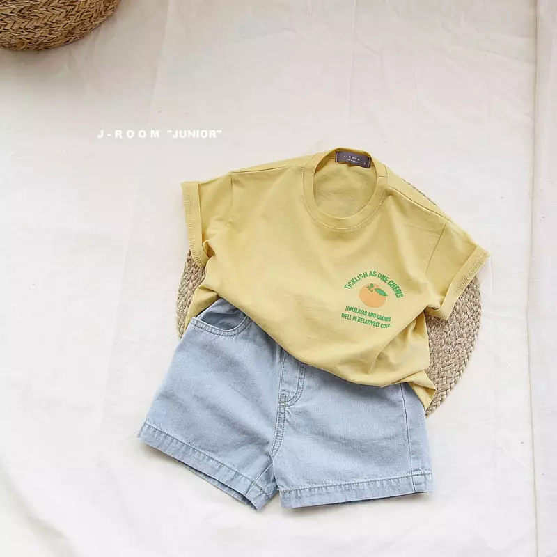 J-Room - Korean Children Fashion - #fashionkids - Orange Paint White Tee - 6