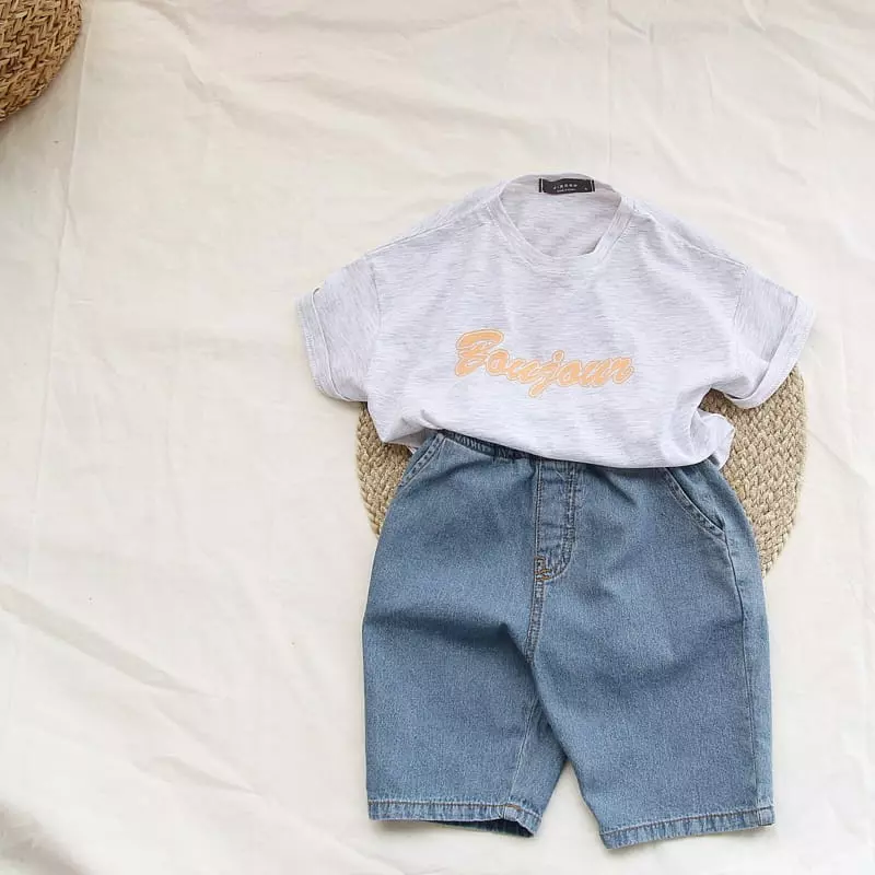 J-Room - Korean Children Fashion - #kidsshorts - Bonjour Tee - 5