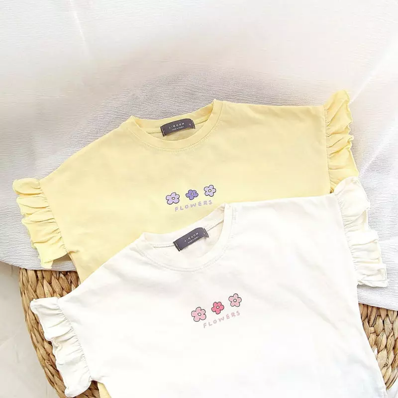 J-Room - Korean Children Fashion - #kidsstore - Flower Frill Tee - 4