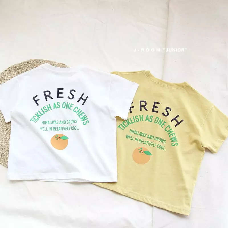 J-Room - Korean Children Fashion - #kidzfashiontrend - Orange Paint White Tee - 9