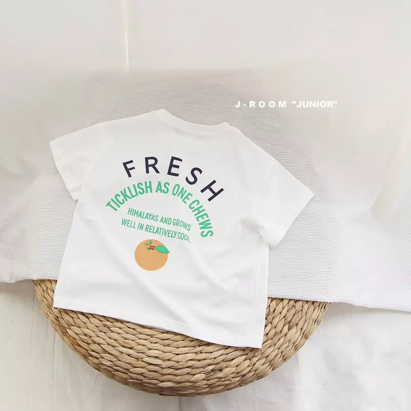 J-Room - Korean Children Fashion - #littlefashionista - Orange Paint White Tee - 11