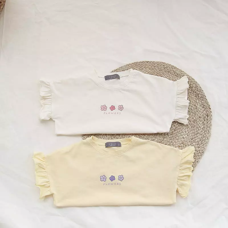 J-Room - Korean Children Fashion - #magicofchildhood - Flower Frill Tee - 7