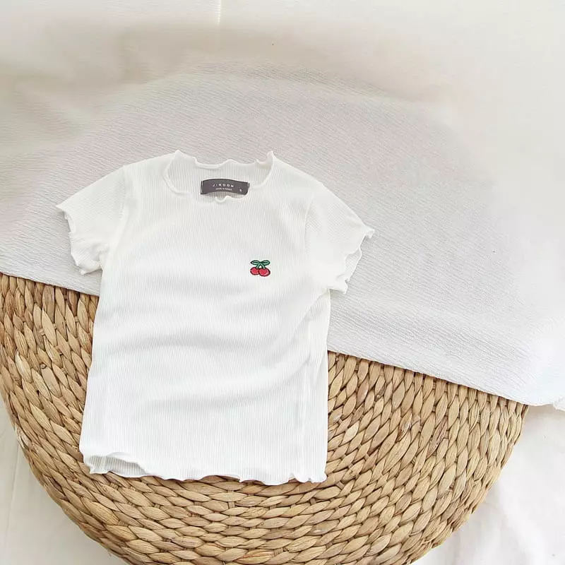 J-Room - Korean Children Fashion - #prettylittlegirls - Cherry Rib Tee