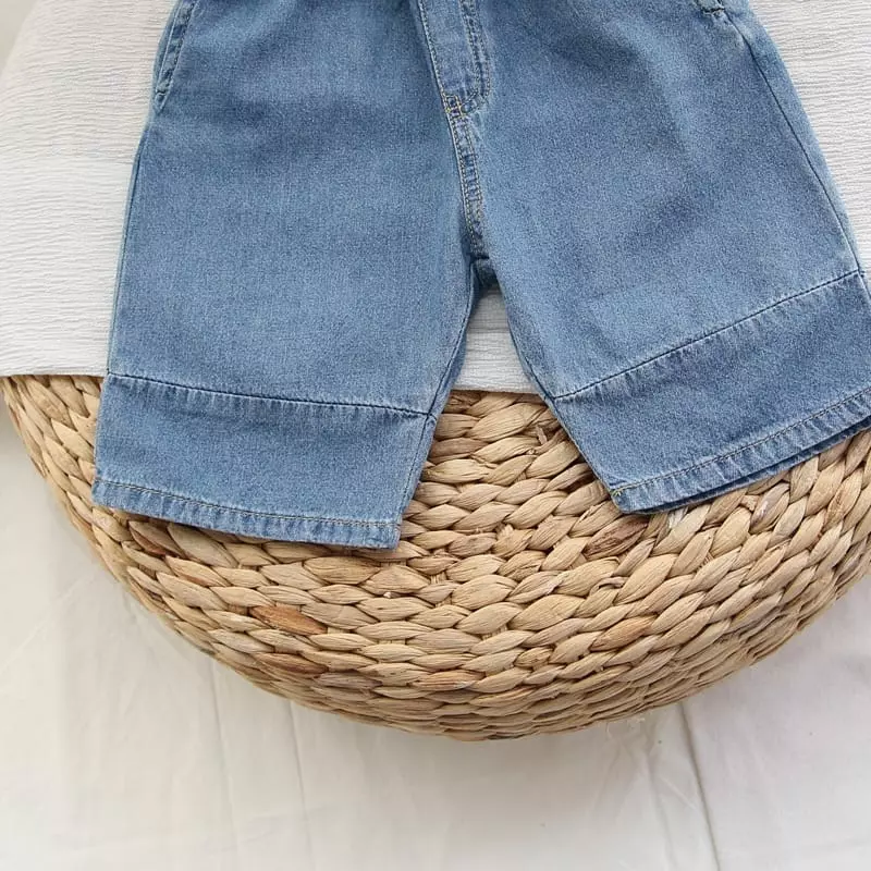 J-Room - Korean Children Fashion - #stylishchildhood - Slit Capri Jeans - 9