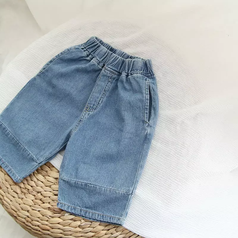 J-Room - Korean Children Fashion - #toddlerclothing - Slit Capri Jeans - 8