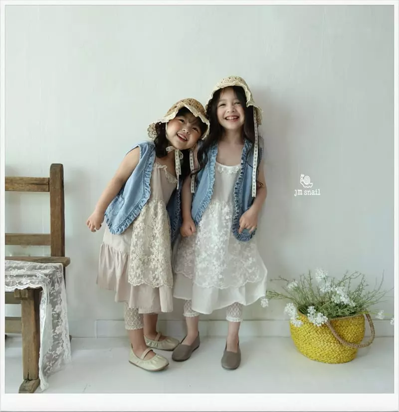 JM Snail - Korean Children Fashion - #childrensboutique - Denim Frill Vest - 12