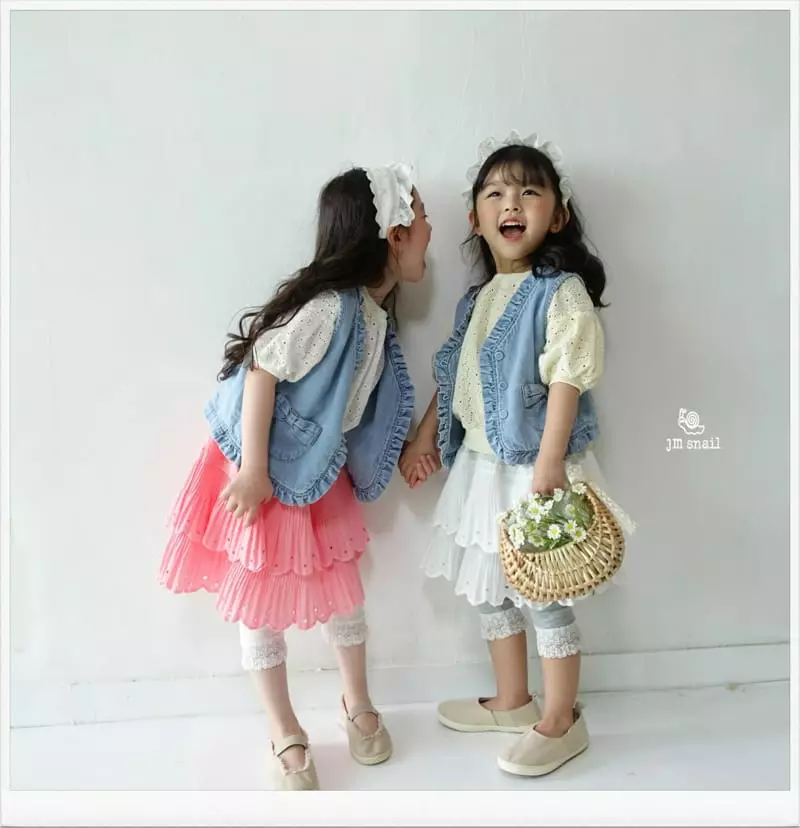 JM Snail - Korean Children Fashion - #fashionkids - Flower Lace Punching Tee - 5