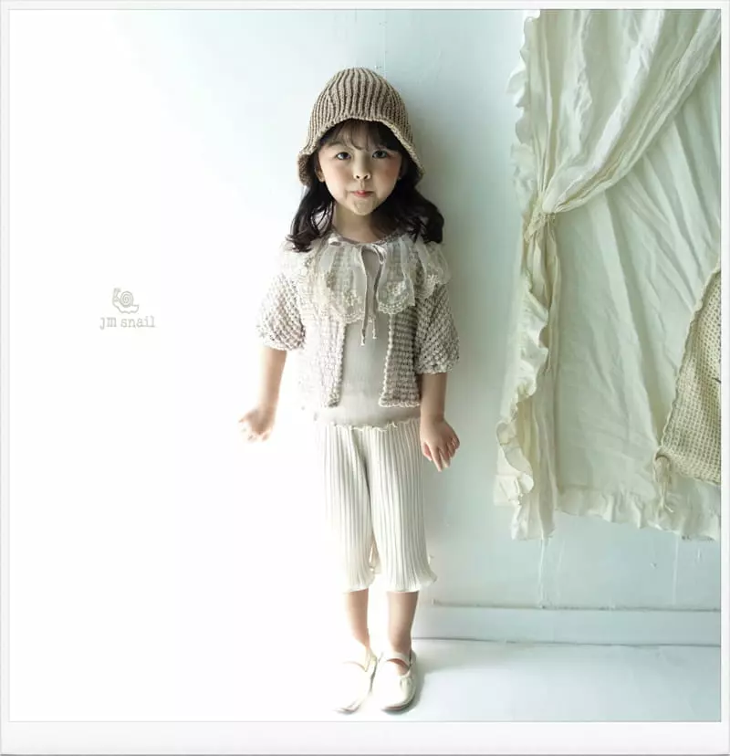 JM Snail - Korean Children Fashion - #kidsshorts - Honey Bee Frill Cardigan - 5