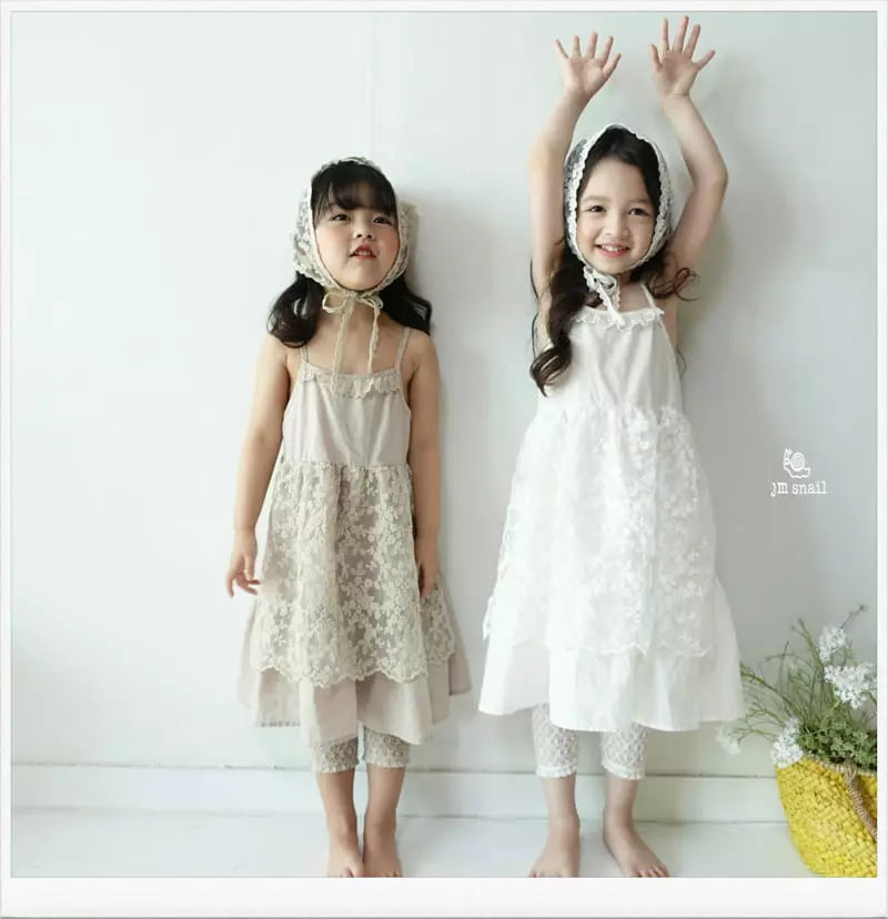 JM Snail - Korean Children Fashion - #fashionkids - Lace Embroidery One-piece - 4