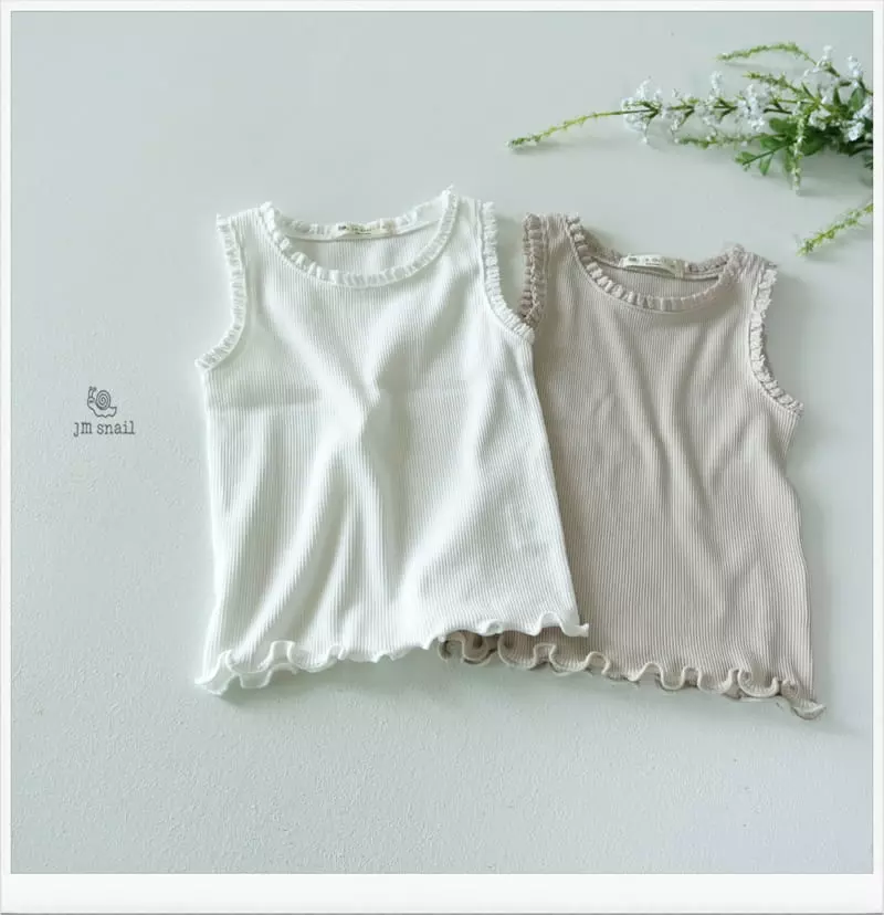 JM Snail - Korean Children Fashion - #kidsshorts - Dud Rib Sleeveless - 2