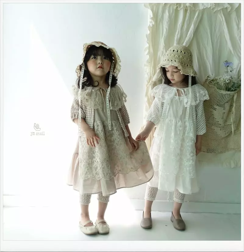 JM Snail - Korean Children Fashion - #littlefashionista - Lace Embroidery One-piece - 8