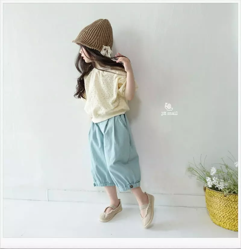 JM Snail - Korean Children Fashion - #magicofchildhood - Flower Lace Punching Tee - 11