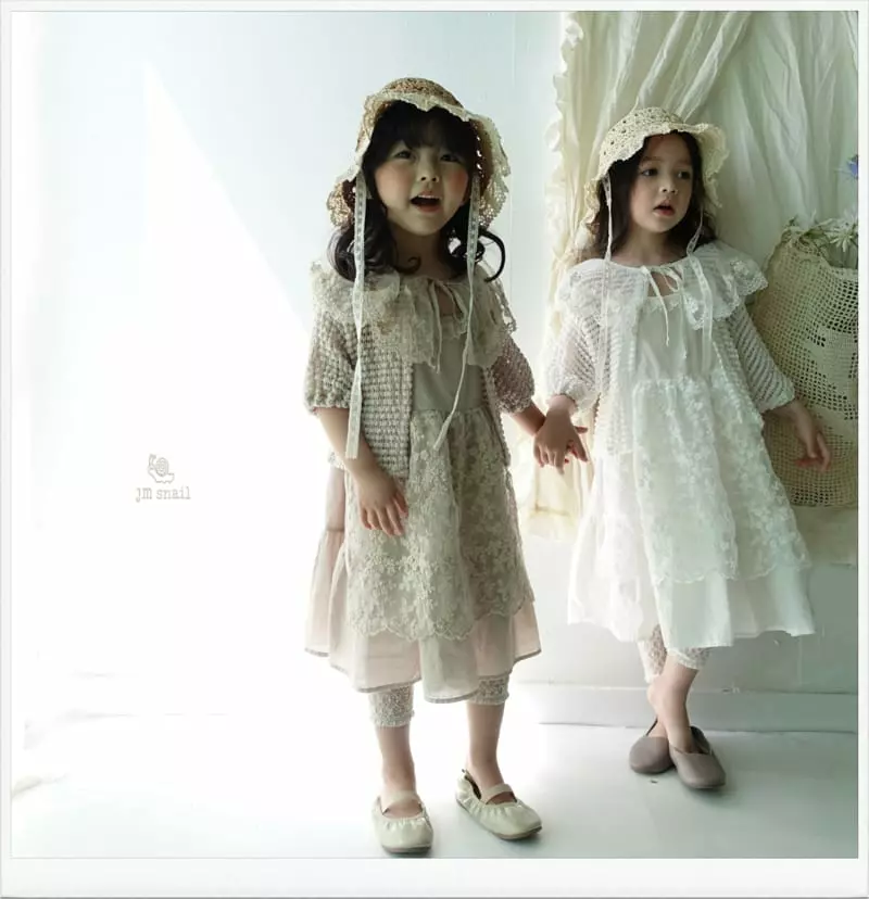 JM Snail - Korean Children Fashion - #minifashionista - Lace Embroidery One-piece - 10
