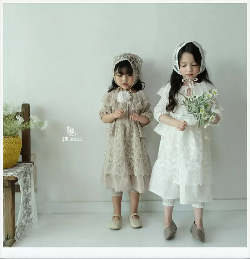 JM Snail - Korean Children Fashion - #minifashionista - Lace Punching Scarf - 3
