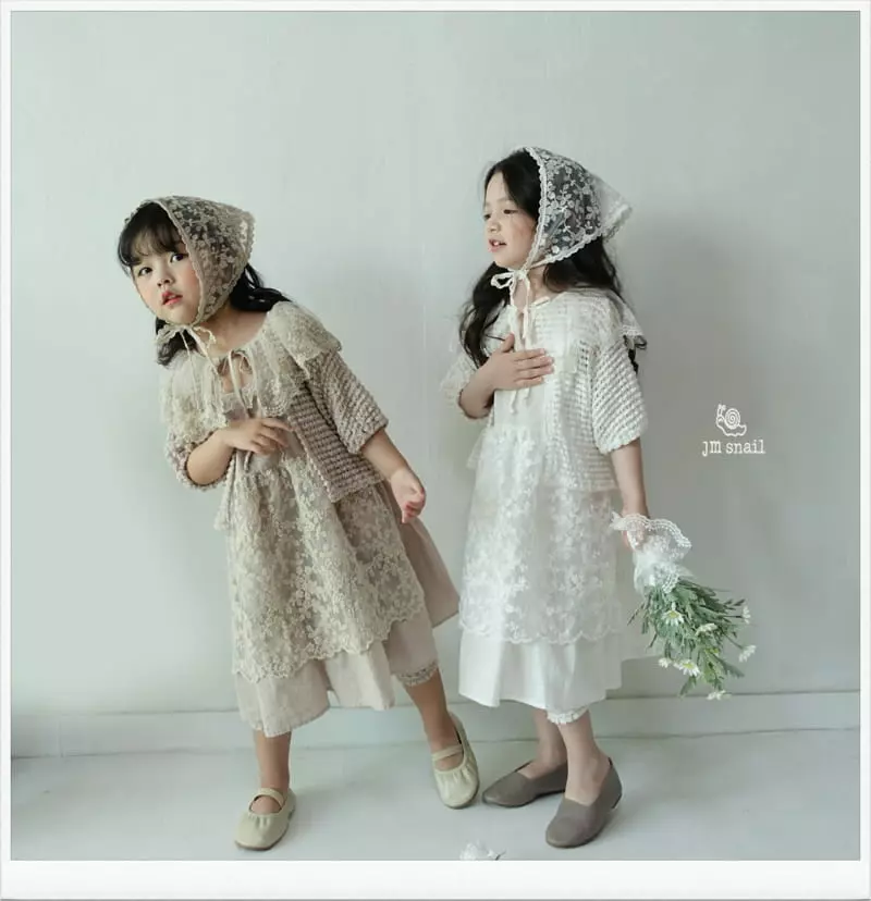 JM Snail - Korean Children Fashion - #prettylittlegirls - Lace Embroidery One-piece - 11