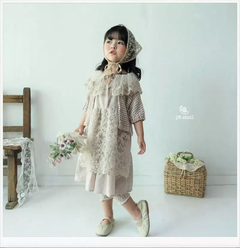 JM Snail - Korean Children Fashion - #minifashionista - Lace Punching Scarf - 4