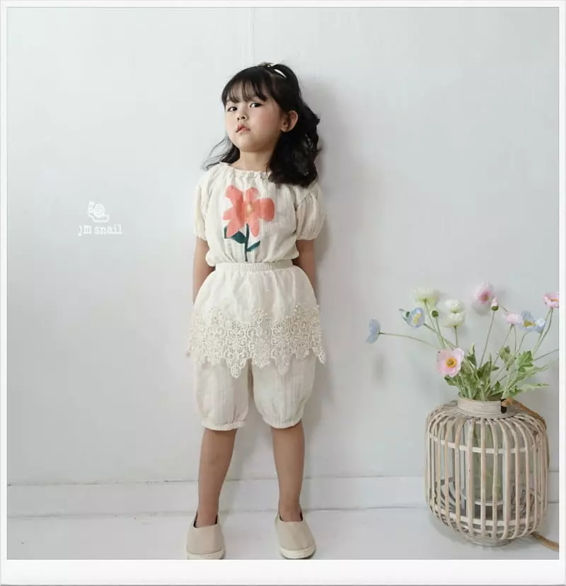 JM Snail - Korean Children Fashion - #todddlerfashion - Yoru Lace Tee - 4