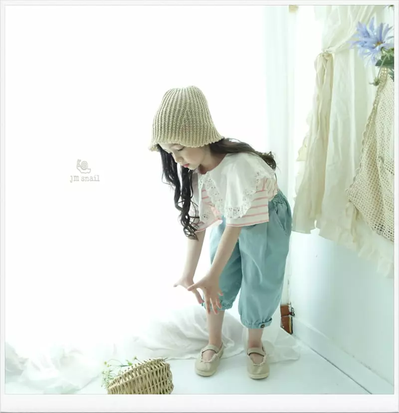 JM Snail - Korean Children Fashion - #toddlerclothing - Lin Two Collar Stripes Tee - 3