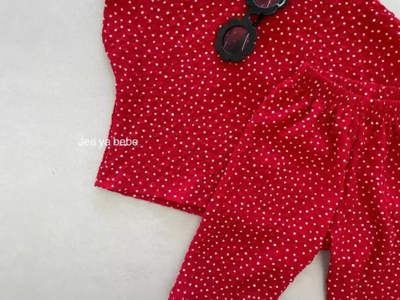Jeaya & Mymi - Korean Baby Fashion - #babyboutique - Dot Pleats Top Bottom Set - 2