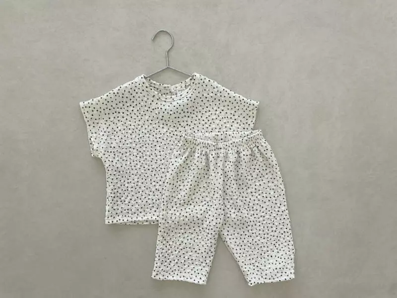 Jeaya & Mymi - Korean Baby Fashion - #babyboutiqueclothing - Dot Pleats Top Bottom Set - 3