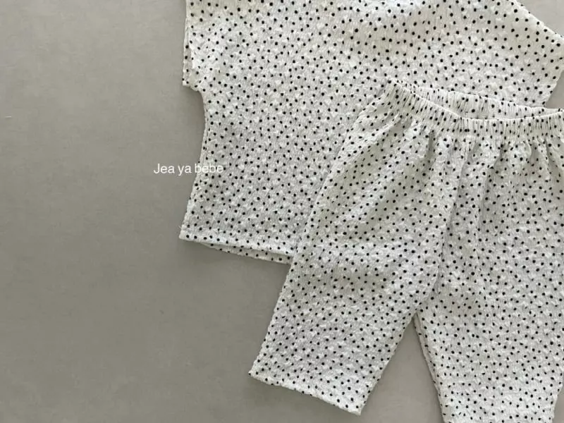 Jeaya & Mymi - Korean Baby Fashion - #babyboutiqueclothing - Dot Pleats Top Bottom Set - 4