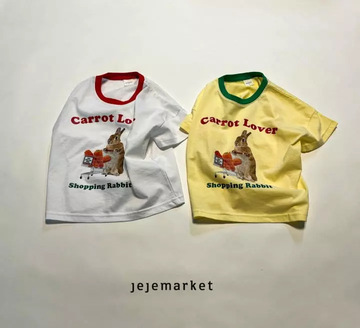 Jeje Market - Korean Children Fashion - #kidsshorts - Carrot Rabbit Tee - 11