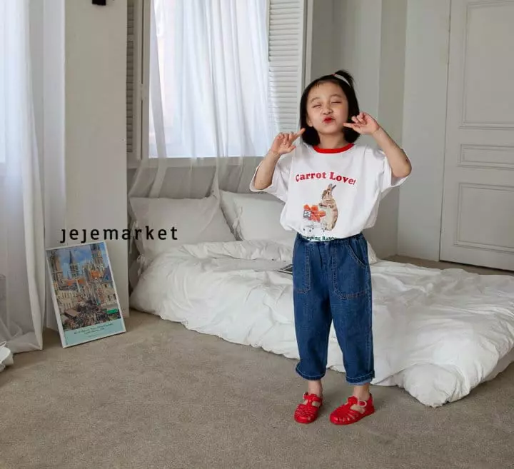 Jeje Market - Korean Children Fashion - #kidsstore - Carrot Rabbit Tee - 12