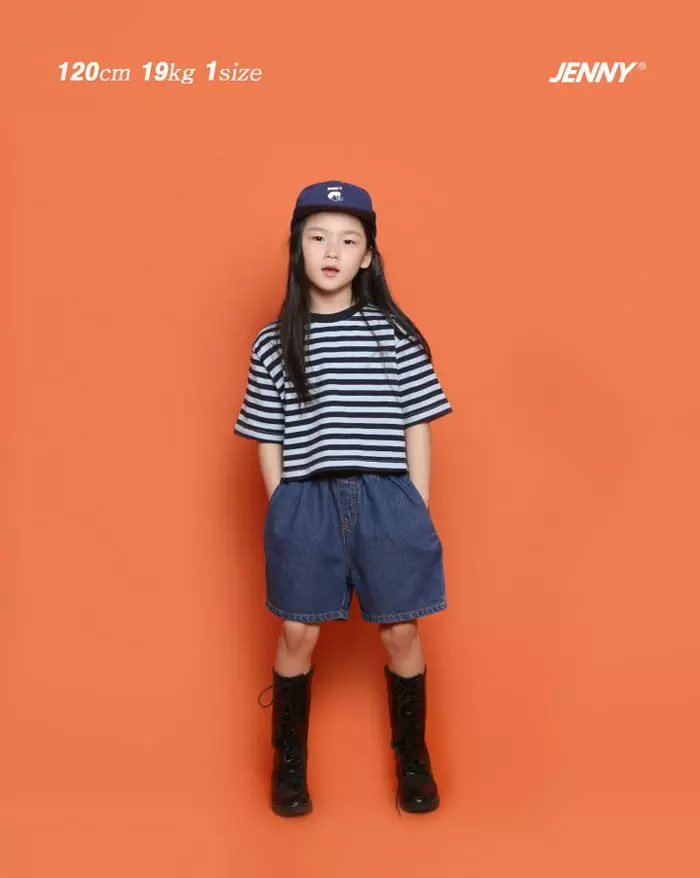 Jenny Basic - Korean Children Fashion - #Kfashion4kids - Banding Denim Shorts - 9
