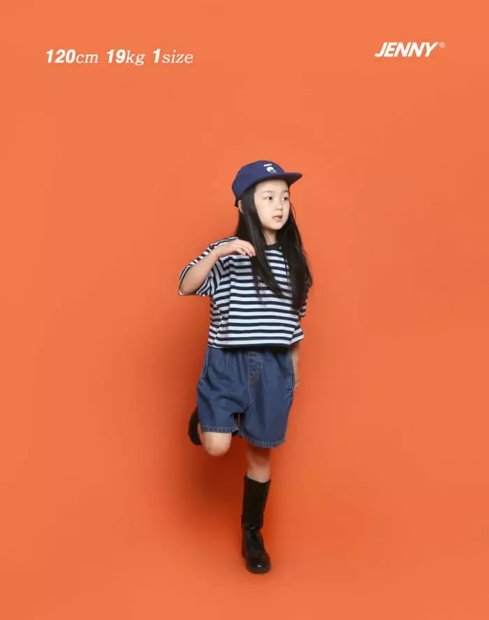 Jenny Basic - Korean Children Fashion - #fashionkids - Banding Denim Shorts - 5