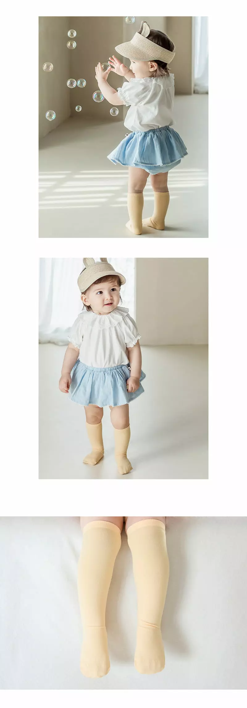 Kids Clara - Korean Baby Fashion - #babygirlfashion - Aqua Jello Baby Knee Socks [set of 5] - 6