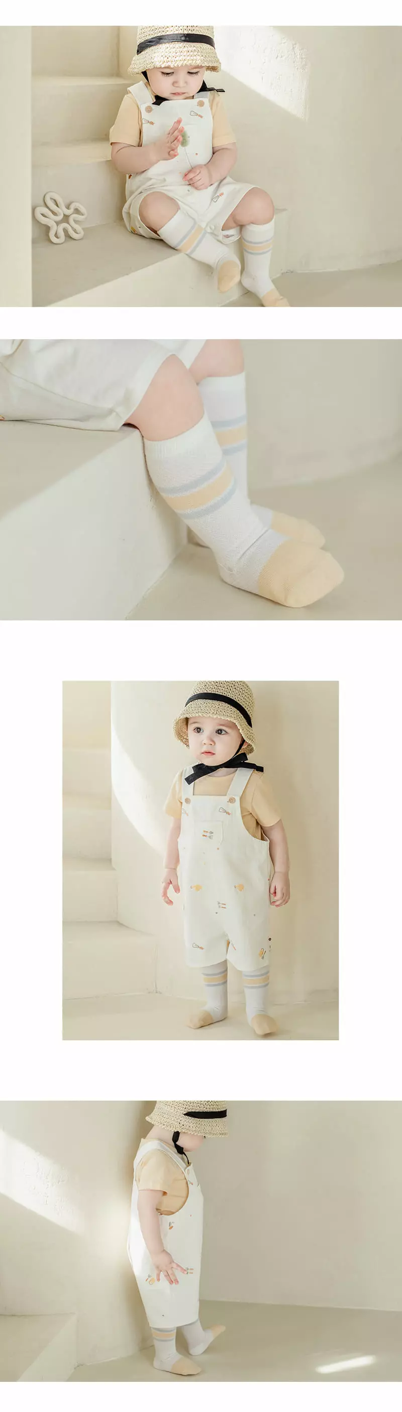Kids Clara - Korean Baby Fashion - #onlinebabyboutique - Benna Summer Babay Knee Socks [set of 5] - 3