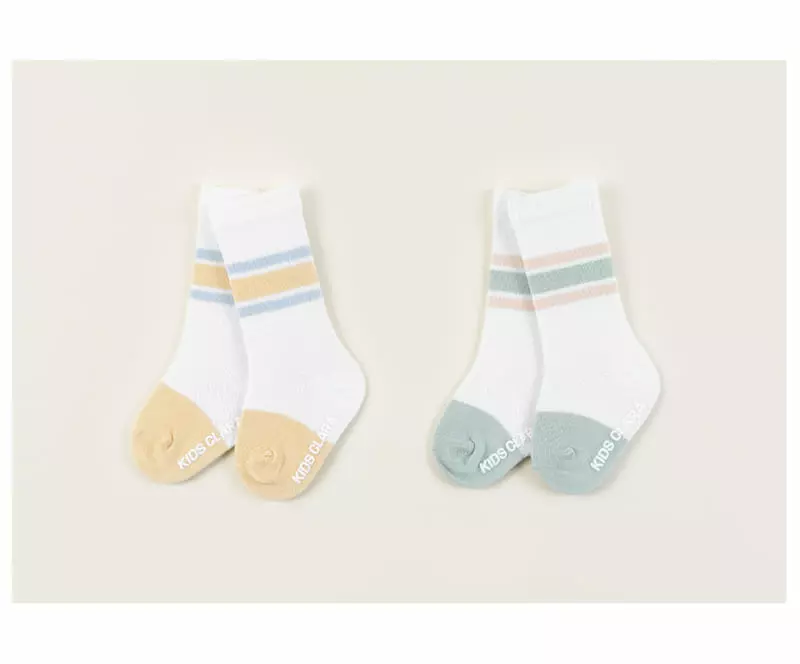 Kids Clara - Korean Baby Fashion - #onlinebabyboutique - Benna Summer Babay Knee Socks [set of 5] - 4