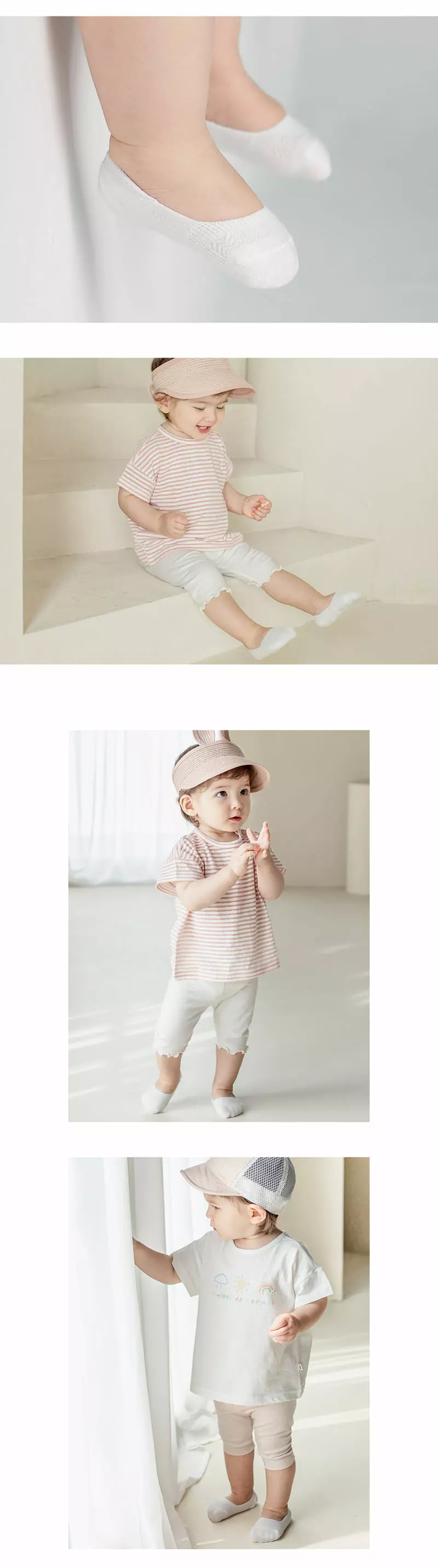 Kids Clara - Korean Baby Fashion - #onlinebabyshop - Aroco Summer Babay Socks [set of 5] - 4