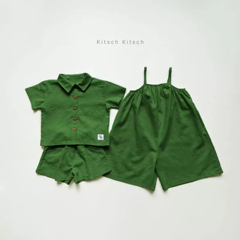 Kitsch Kitsch - Korean Children Fashion - #Kfashion4kids - Linen Summer Top Bottom Set - 4