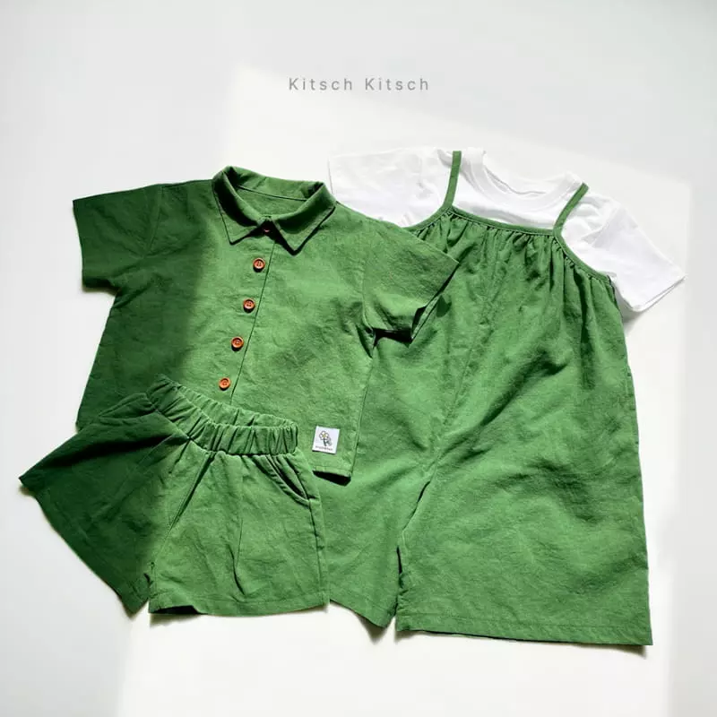 Kitsch Kitsch - Korean Children Fashion - #magicofchildhood - Linen Summer Top Bottom Set - 5