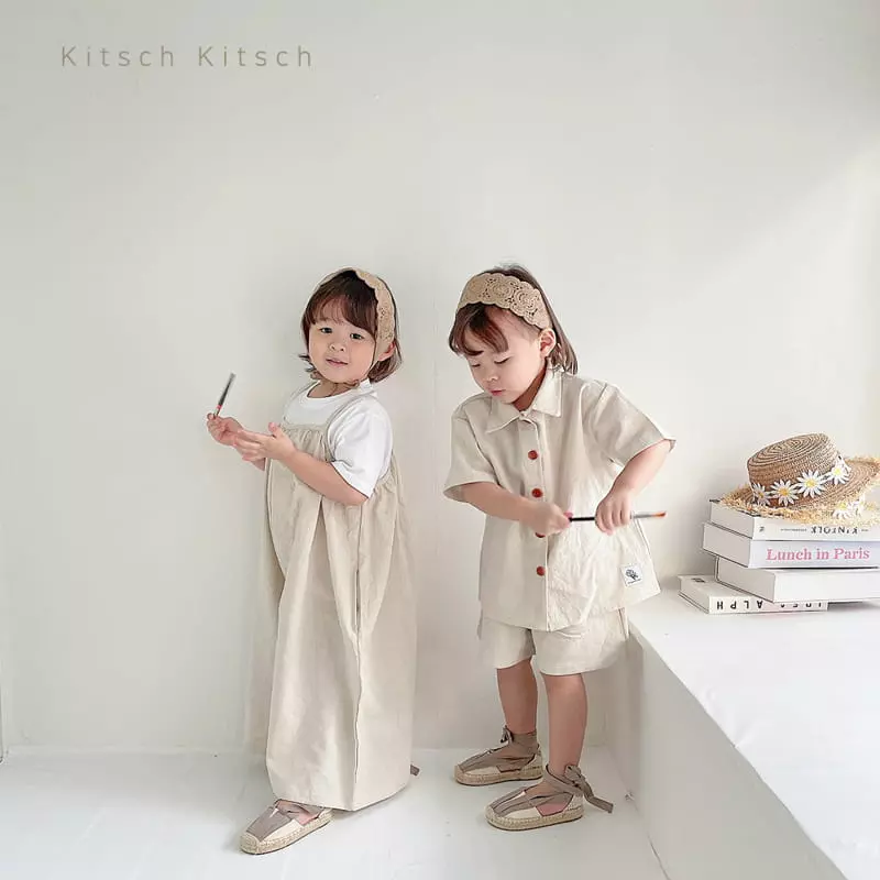 Kitsch Kitsch - Korean Children Fashion - #todddlerfashion - Linen Summer Jumpsuit - 9