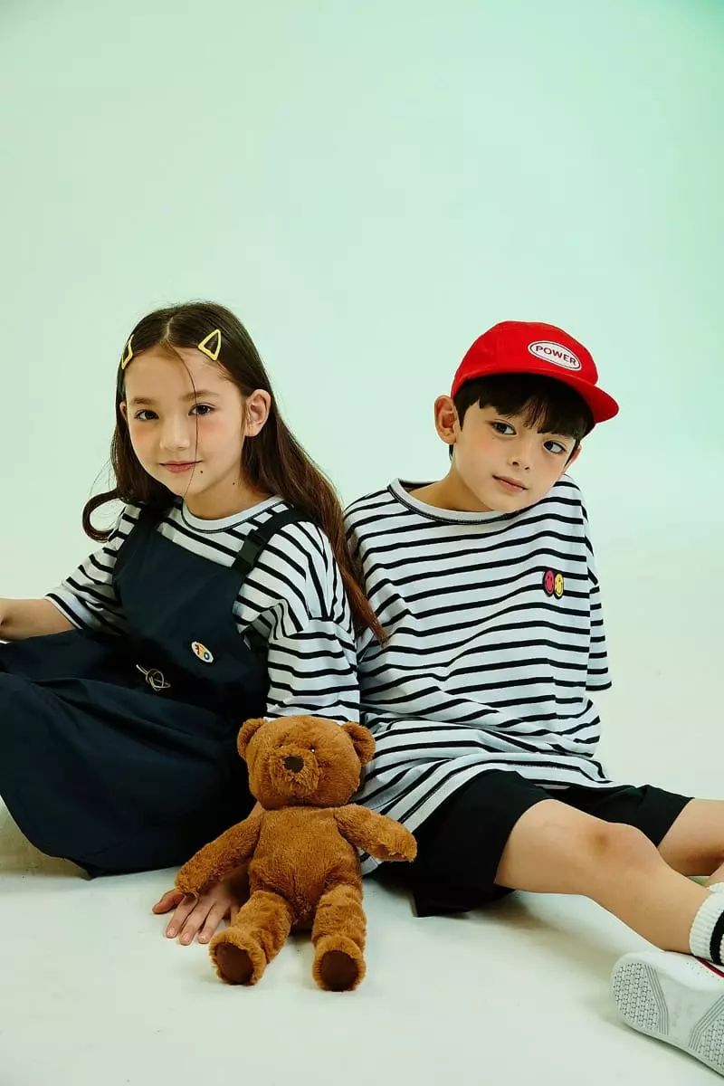 Kokoyarn - Korean Children Fashion - #Kfashion4kids - Smile Stripes Tee - 2