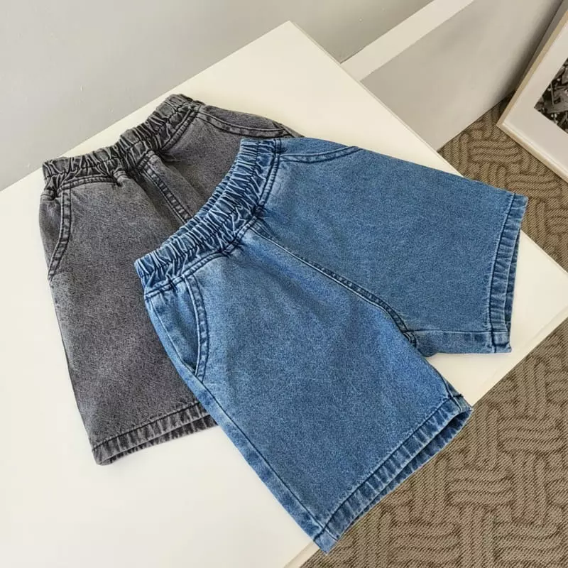 Kokoyarn - Korean Children Fashion - #childofig - Denim Basic Shorts