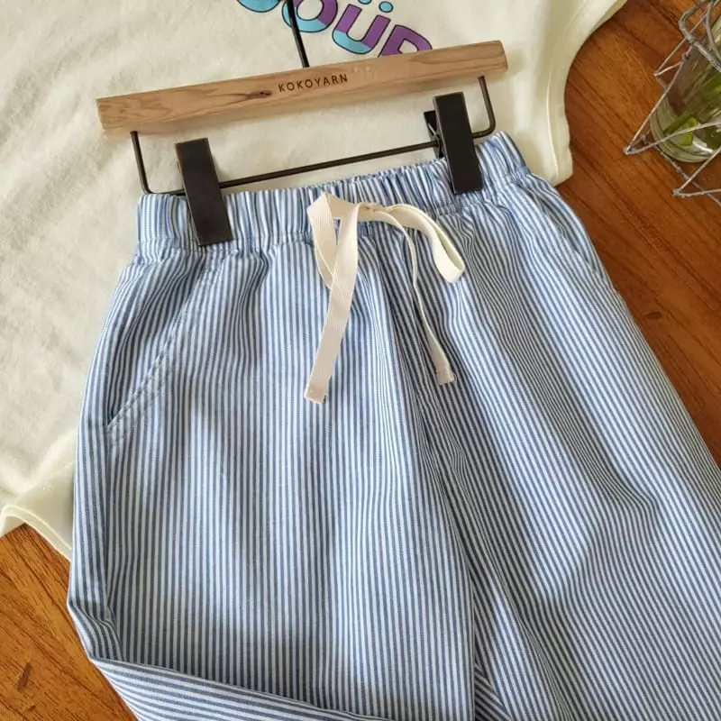 Kokoyarn - Korean Children Fashion - #minifashionista - Stripes Baggy Pants - 3