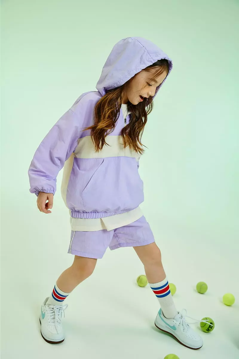 Kokoyarn - Korean Children Fashion - #toddlerclothing - Anorak Hoody Top Bottom Set - 11