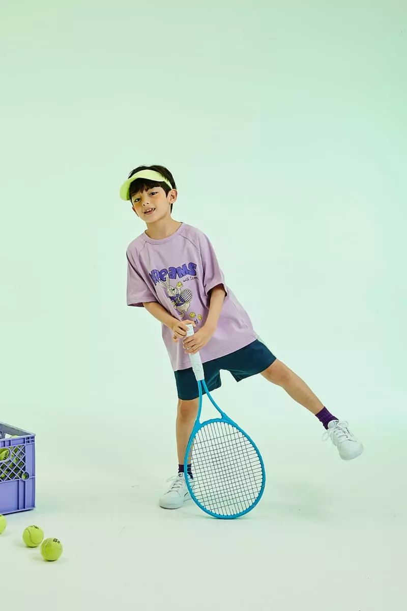 Kokoyarn - Korean Children Fashion - #toddlerclothing - Tennis Rabbit Raglan Short Sleeves Tee - 9
