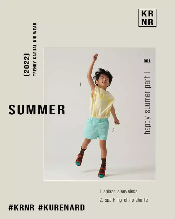 Kurenard - Korean Children Fashion - #kidsshorts - Splash Sleevelss