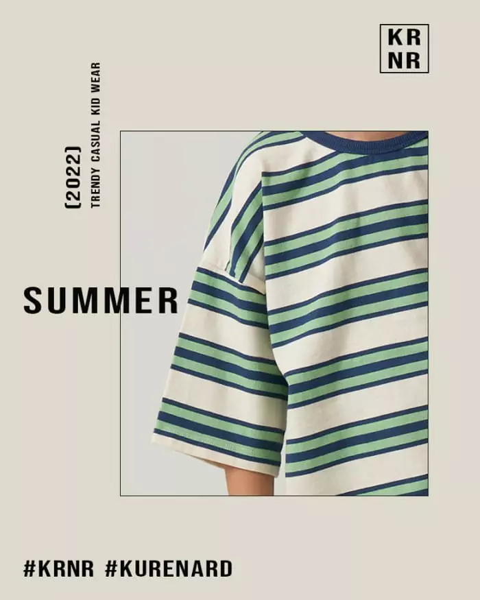 Kurenard - Korean Children Fashion - #kidzfashiontrend - Tie D Stripes Tee