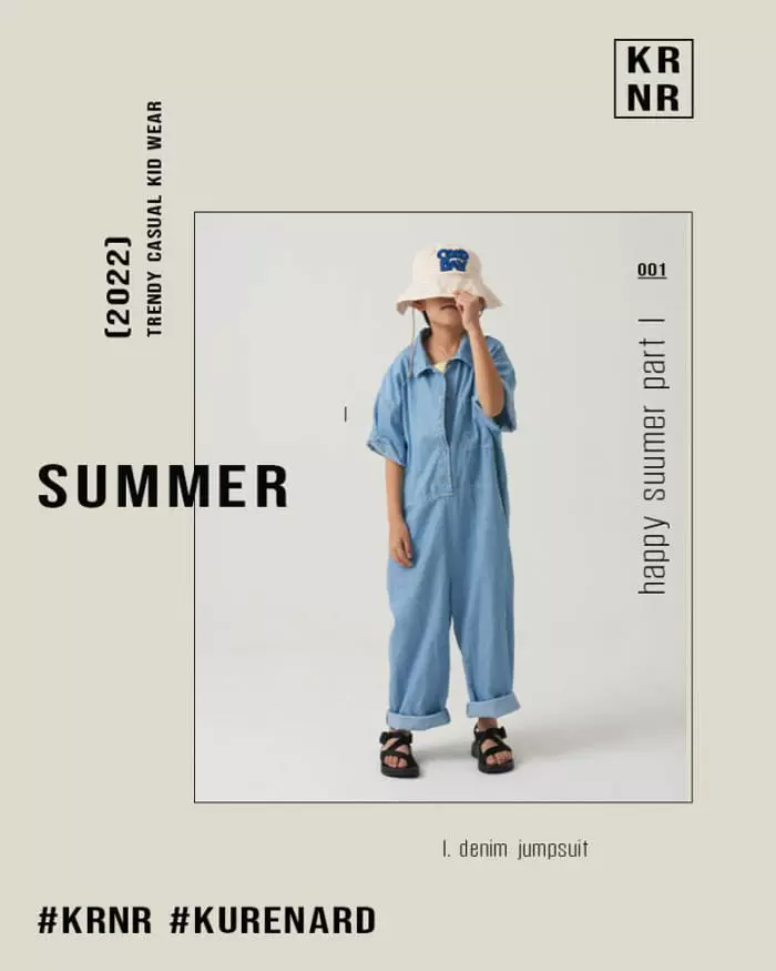 Kurenard - Korean Children Fashion - #littlefashionista - Hazi Denim Jumpsuit - 2