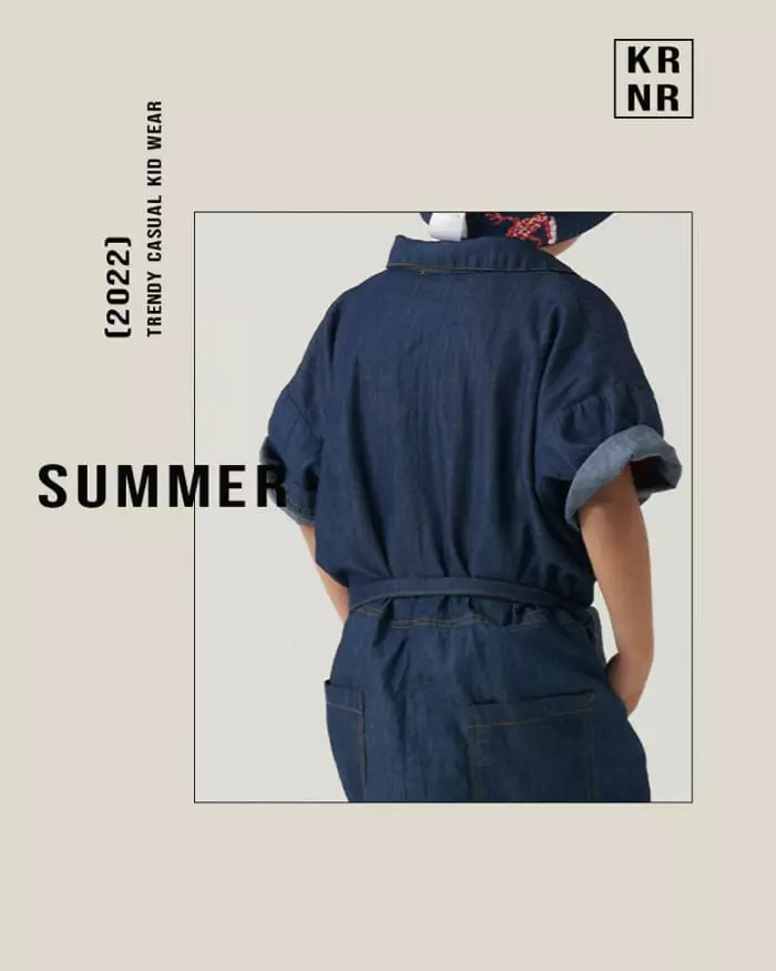 Kurenard - Korean Children Fashion - #magicofchildhood - Hazi Denim Jumpsuit - 3