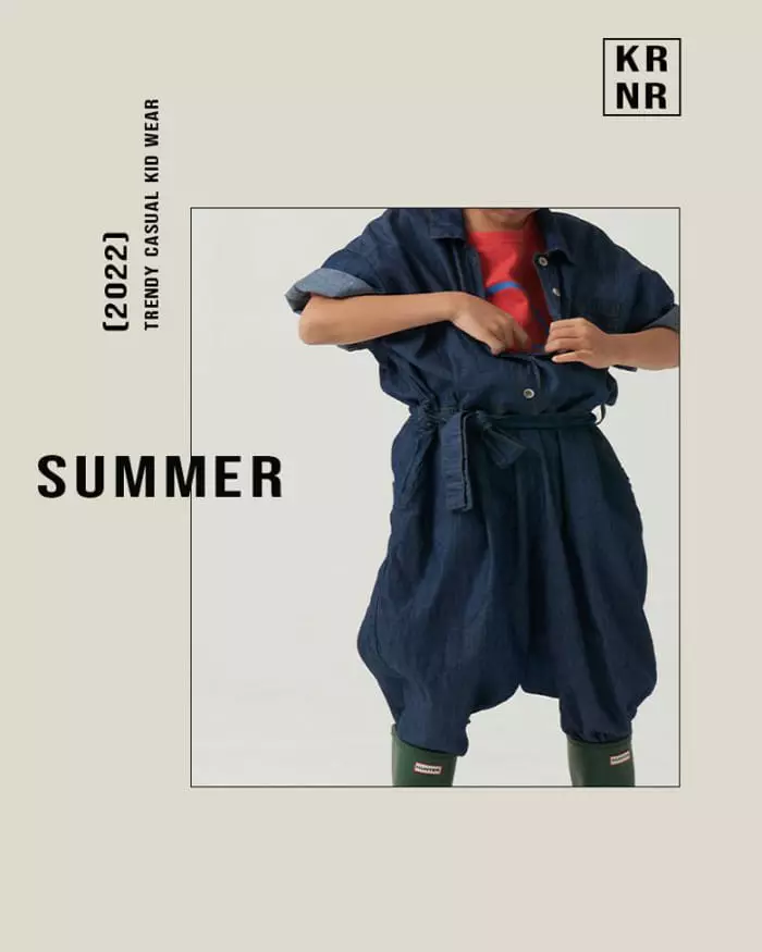 Kurenard - Korean Children Fashion - #magicofchildhood - Hazi Denim Jumpsuit - 4