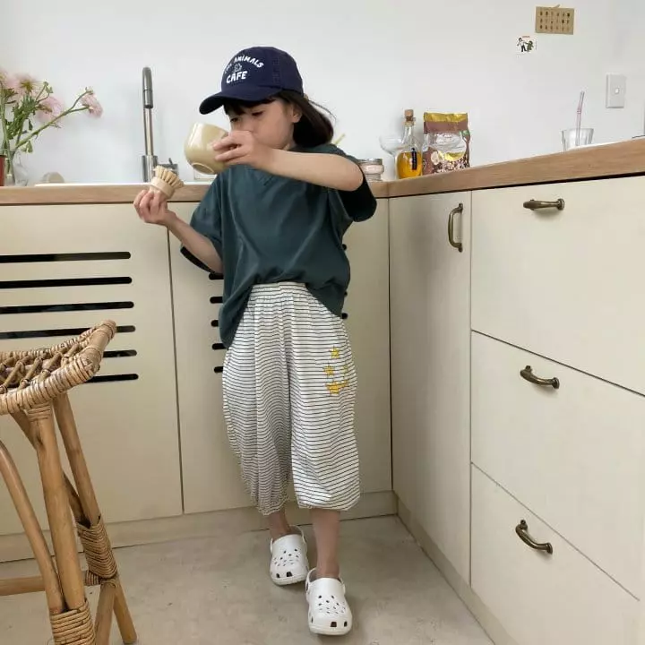 La Chouchou - Korean Children Fashion - #kidsshorts - Star Stripes Pants - 2