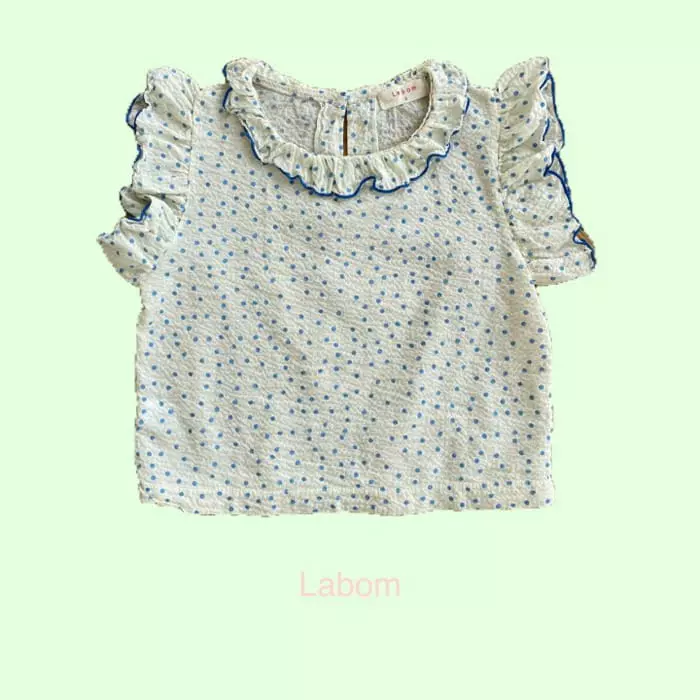 Labom - Korean Children Fashion - #childofig - Mini Dot Frill Top Bottom Set - 5