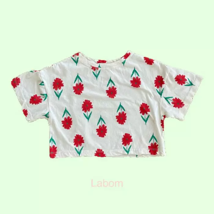 Labom - Korean Children Fashion - #childrensboutique - Strawberry Sun Flower Tee - 2
