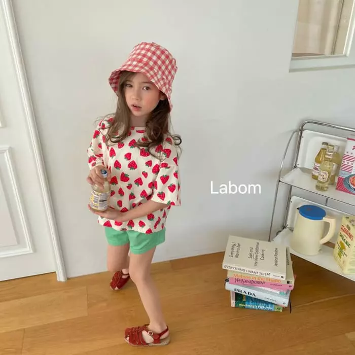 Labom - Korean Children Fashion - #kidsstore - Strawberry Sun Flower Tee - 7